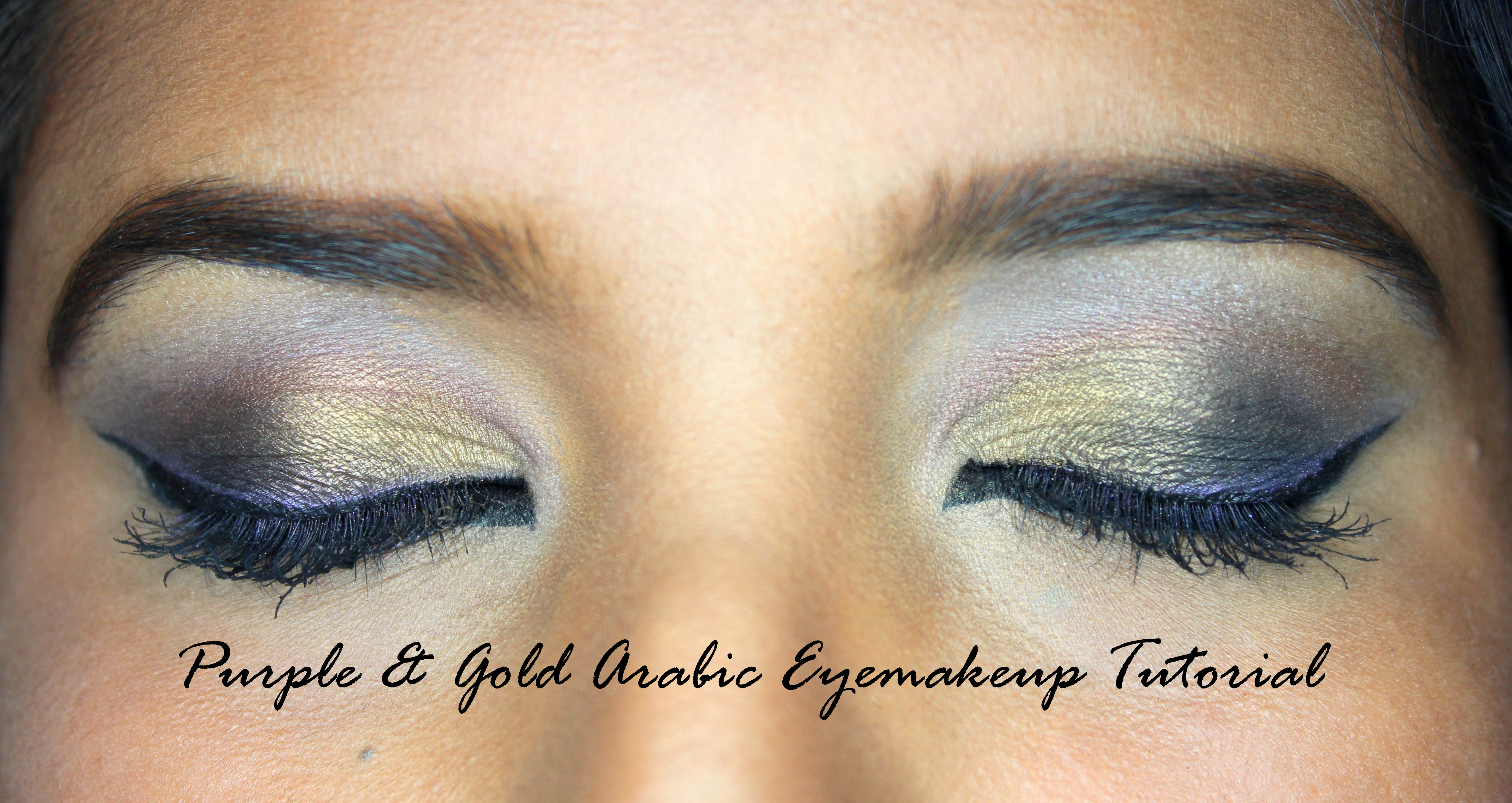 purple gold makeup