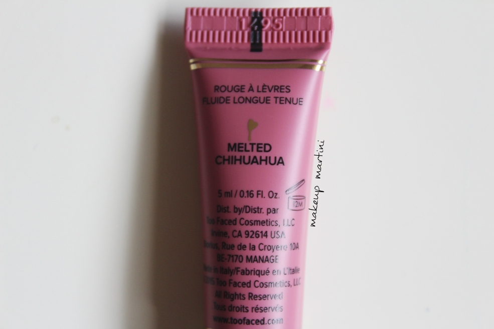 Too Faced Liquid Lipstick Melted Chihuahua Review