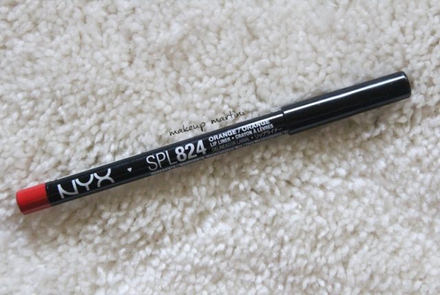 NYX Orange Lip Liner Review and Swatch