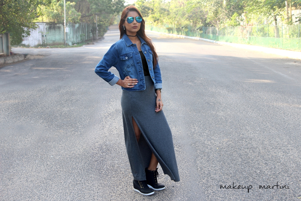 Styling a Maxi Skirt with a Denim Vest - Post 2 — Stylin' Granny Mama
